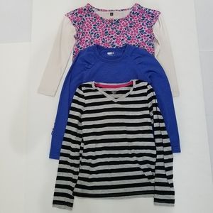 Girls' Long Sleeve Shirts Lot of 3 Size 7 and 7/8